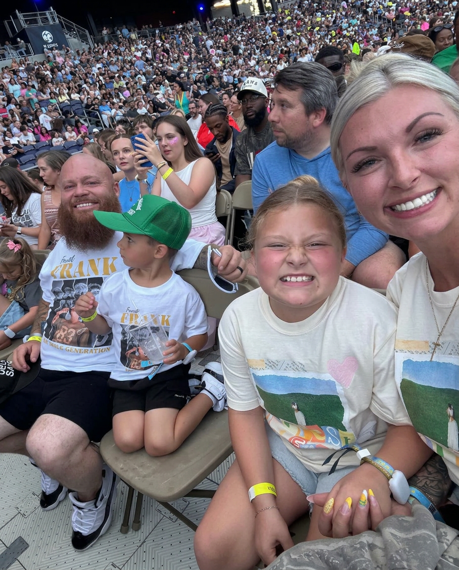 James and family at a concert